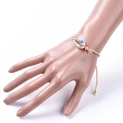 Adjustable Braided Bead Bracelets BJEW-JB05152-03-1