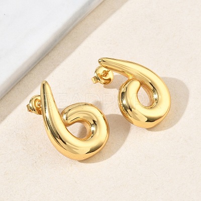 304 Stainless Steel Stud Earrings for Women EJEW-K333-23G-1