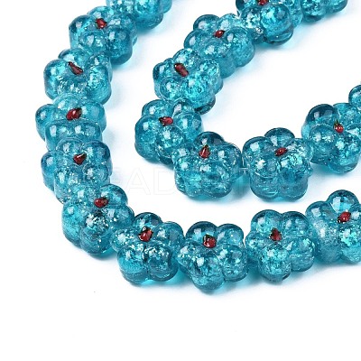 Transparent Handmade Bumpy Lampwork Beads Strands LAMP-S194-022D-1
