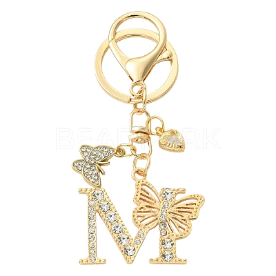 Alloy Rhinestone & Iron Keychain KEYC-YW00279-04-1