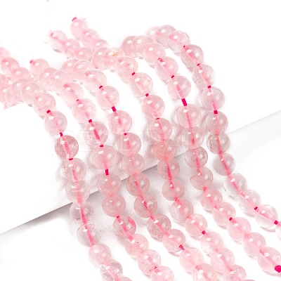 Natural Rose Quartz Beads Strands X-G-C076-8mm-3-1