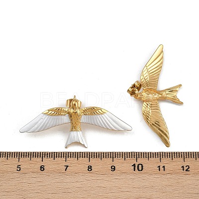304 Stainless Steel Stud Earrings EJEW-A142-02B-G-1