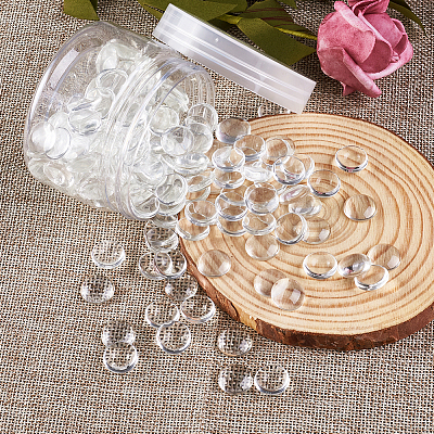 Transparent Glass Cabochons GGLA-CD0001-03-1