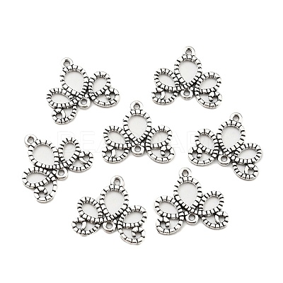 Tibetan Style Alloy Links Connectors TIBEP-EA11609YKG-AS-FF-1