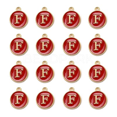 Golden Plated Alloy Enamel Charms LS-ENAM-S118-03F-1