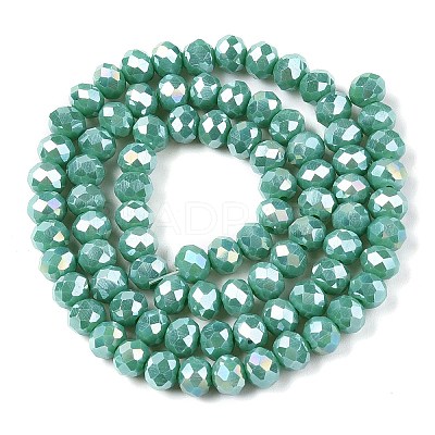 Electroplate Glass Beads Strands EGLA-A044-P6mm-B31-1