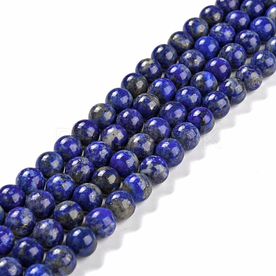 Natural Lapis Lazuli Beads Strands G-S333-8mm-013-1