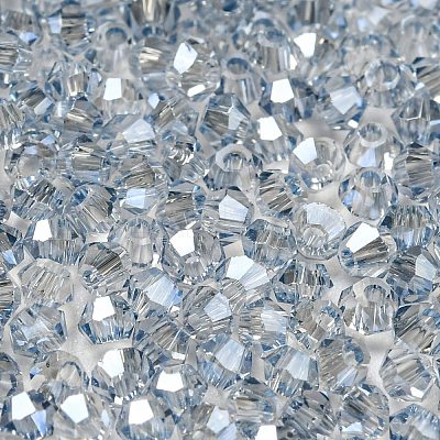 Transparent Electroplate Glass Beads EGLA-M030-02A-PL02-1