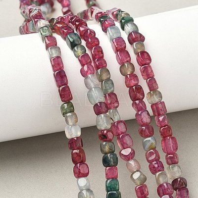 Natural Dragon Veins Agate(Dyed & Heated) Beads Strands G-G177-E16-03-1