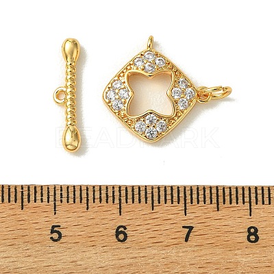 SHEGRACE Bras Micro Pave Clear Cubic Zirconia Toggle Clasps XGRQ5F234-817G-1