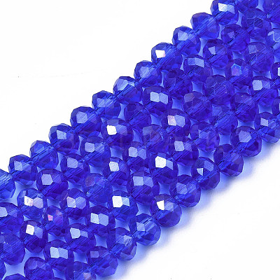 Electroplate Glass Beads Strands EGLA-A034-T10mm-B27-1