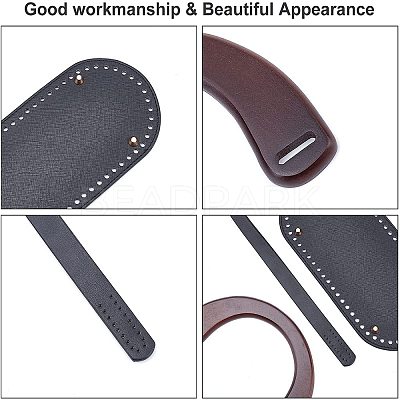 2Pcs Wood Bag Handles FIND-WR0001-43B-1