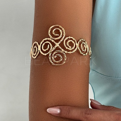 Iron Spiral Knot Upper Arm Cuff Bangles for Women WG4ED01-01-1