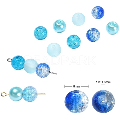 100Pcs Transparent Glass Beads Strands GLAA-CJ0002-06-1