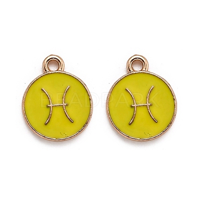 Alloy Enamel Pendants ENAM-S124-01B-14H-1