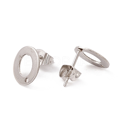 Non-Tarnish 201 Stainless Steel Stud Earring Findings STAS-G266-02P-1