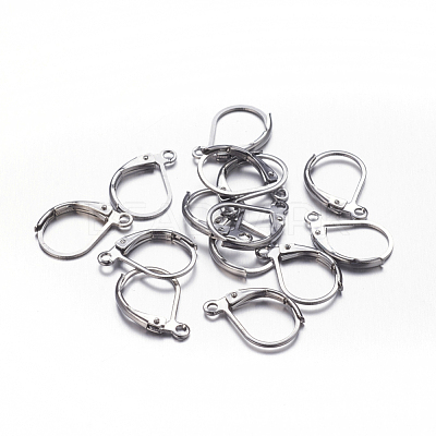 Brass Leverback Earring Findings X-KK-EC223-B-1