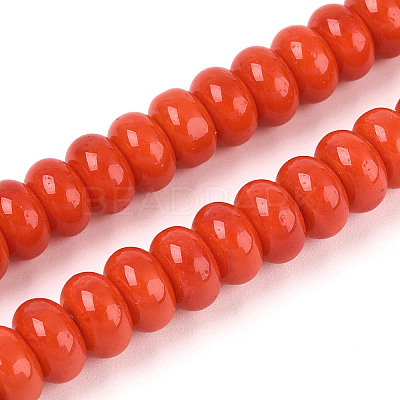 Opaque Spray Painted Glass Beads GLAA-ZX008-8mm-18M-1