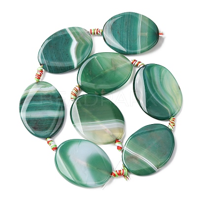 Natural Banded Agate Beads Strands G-P605-L02-01-1