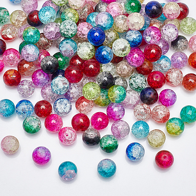 DIY Baking Paint Crackle Glass Beads Stretch Bracelet Making Kits DIY-PH0004-54E-1