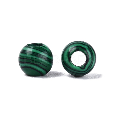 Synthetic Malachite European Beads G-Q607-02I-1