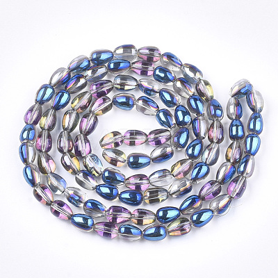 Electroplate Glass Beads Strands EGLA-T013-01D-1