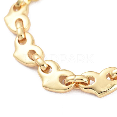 Brass Micro Pave Clear Cubic Zirconia Link Chain Bracelets BJEW-M202-01G-1