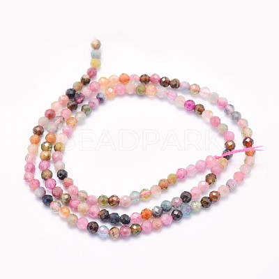 Natural Tourmaline Beads Strands G-O166-27-3mm-1