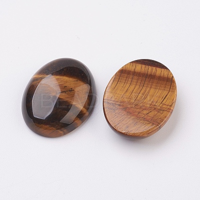 Natural Tiger Eye Flat Back Cabochons LS-G-G741-25x35mm-01-1