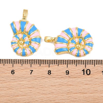 Brass with Enamel Pendants KK-CBA415D-05G-1