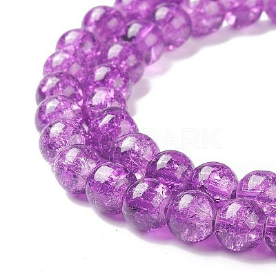 Crackle Glass Beads Strands CCG-Q001-10mm-M-1