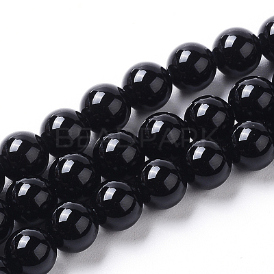 Natural Onyx Beads Strands G-I261-B02-6mm-1