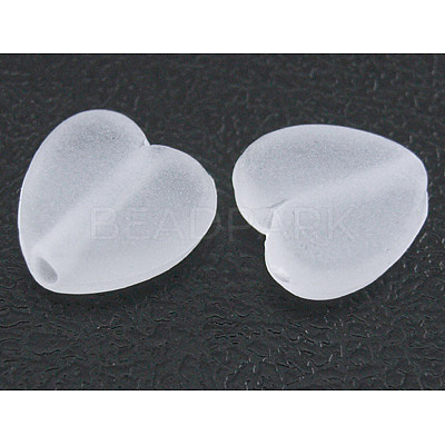 Frosted Transparent Acrylic Beads X-PL572-1