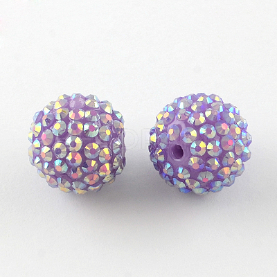 AB-Color Resin Rhinestone Beads RESI-S315-14x16-10-1