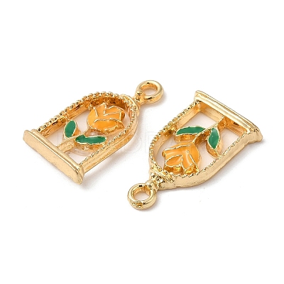 Eco-friendly Alloy Enamel Pendants PALLOY-M212-08G-1