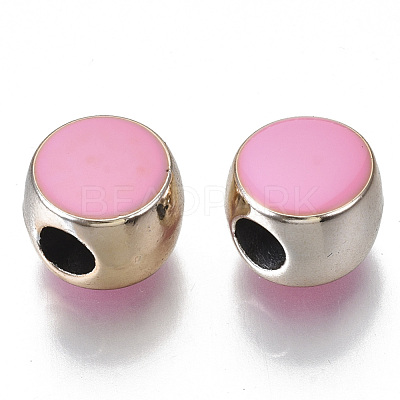 UV Plating Acrylic European Beads OACR-T005-105LG-1