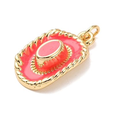 Brass Enamel Pendants KK-K408-66G-02-1