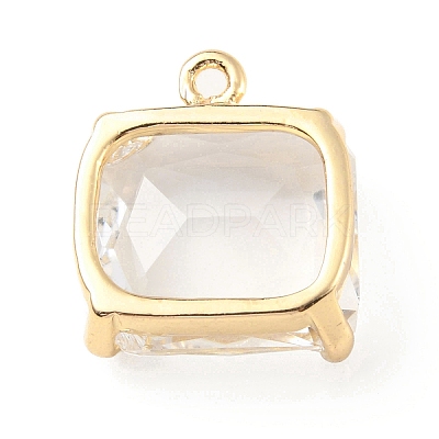 Brass with K9 Glass Pendants X-KK-C024-01KCG-1