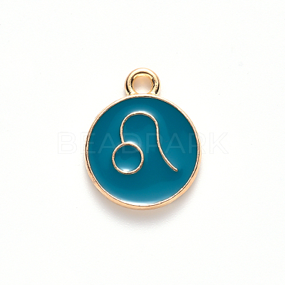 Alloy Enamel Pendants ENAM-S124-01A-05G-1