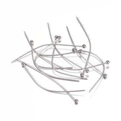 Tarnish Resistant 304 Stainless Steel Ball Head Pins LS-STAS-O105-04-0.6x40mm-1