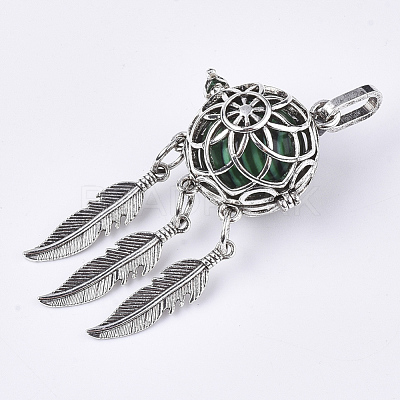 Alloy Cage Big Pendants G-S246-16-1