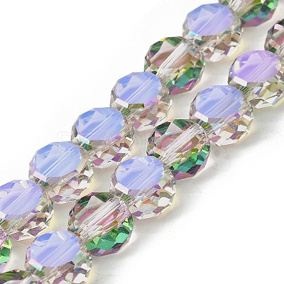 Electroplate Glass Beads Strands EGLA-L045-G-HR01-1