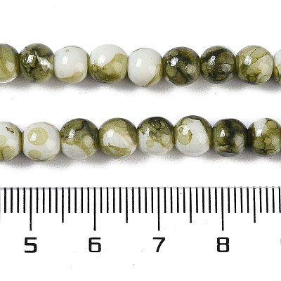 Baking Paint Glass Bead Strands GLAA-H031-01A-14-1
