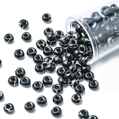 6/0 Opaque Glass Seed Beads SEED-YW0002-13R-1