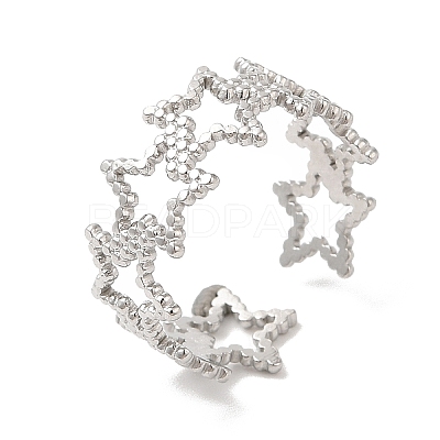 Non-Tarnish 304 Stainless Steel Cuff Finger Rings RJEW-L107-006P-1