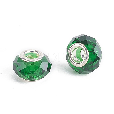 Faceted Glass European Beads GPDL-E004-01D-1