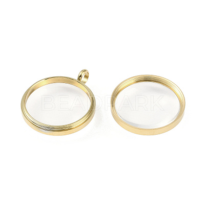 Ion Plating(IP) 304 Stainless Stee Locket Pendants STAS-S132-15G-02-1