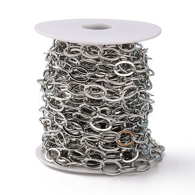 Electroplate Brass Paperclip Chains CHC-L019-31P-1
