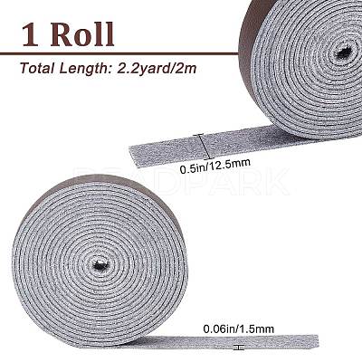 Flat Microfiber Imitation Leather Cord LC-WH0006-07A-03-1