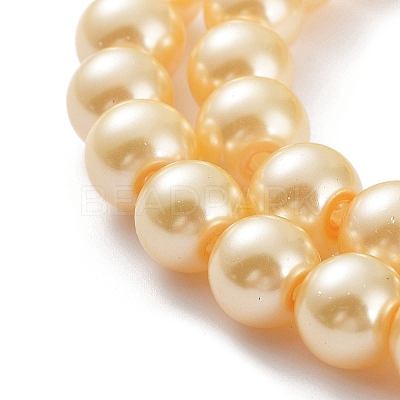 Baking Paint Pearlized Glass Pearl Round Bead Strands HY-Q330-8mm-61-1